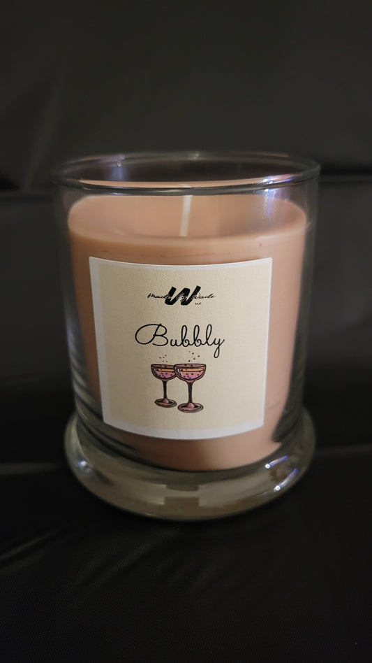 Bubbly 8oz Candle Glass