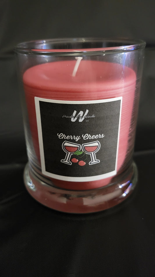 Cherry Cheers 8oz Candle Glass