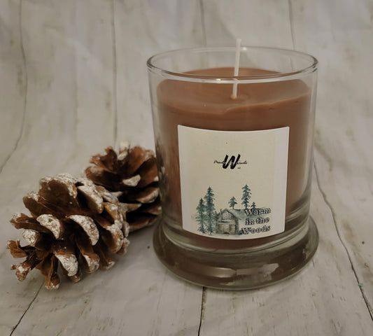 Warm in the Woods Glass Candle